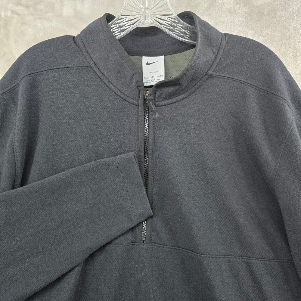 Nike Pullover Mens XL Black Dri-Fit Quarter Zip Long Sleeve Athletic Sweatshirt